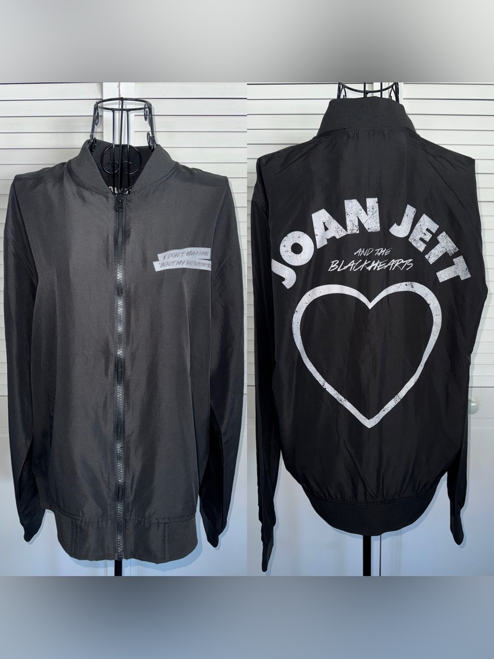 Joan Jett and the Blackhearts Bad Reputation Bomber Jacket in Black Size Medium